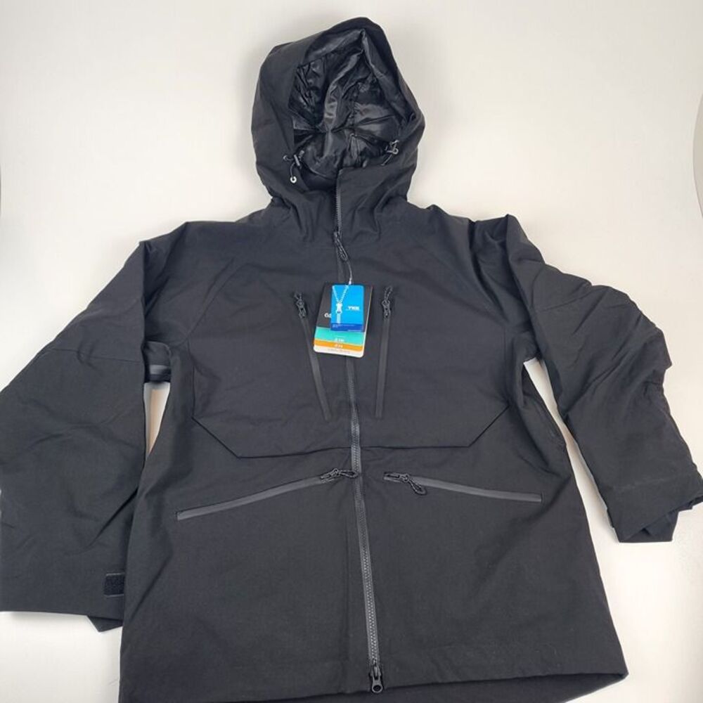 GSOU Snow Ski Jacket Mens Small Black Waterproof Snowboard Winter Coat NWT